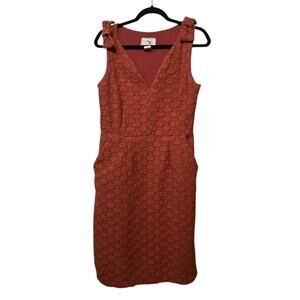Anthropologie Tabitha Sleeveless Basket Weave Dress Womens Sz 6 Bodycon Stretch